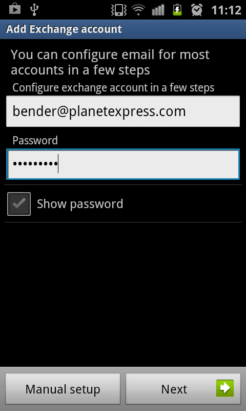 add email password